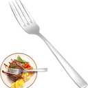 16 Piece Dinner Forks Set, Food Grade Extra-Fine Stainless Steel Dessert Salad Forks Silverware, Metal Forks for Home Kitchen Restaurant Hotel, 8 Inches, Mirror Finish & Dishwasher Safe (Square Handle-16 Pcs)