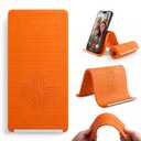 Foldable Airplane Phone Holder for Travel (1 Pack, Orange)