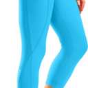 Women's 4D Padded Bike Pants High Waist Cycling Shorts Bicycle Capris 3/4 Biking Tights with Zipper Pockets (Medium)