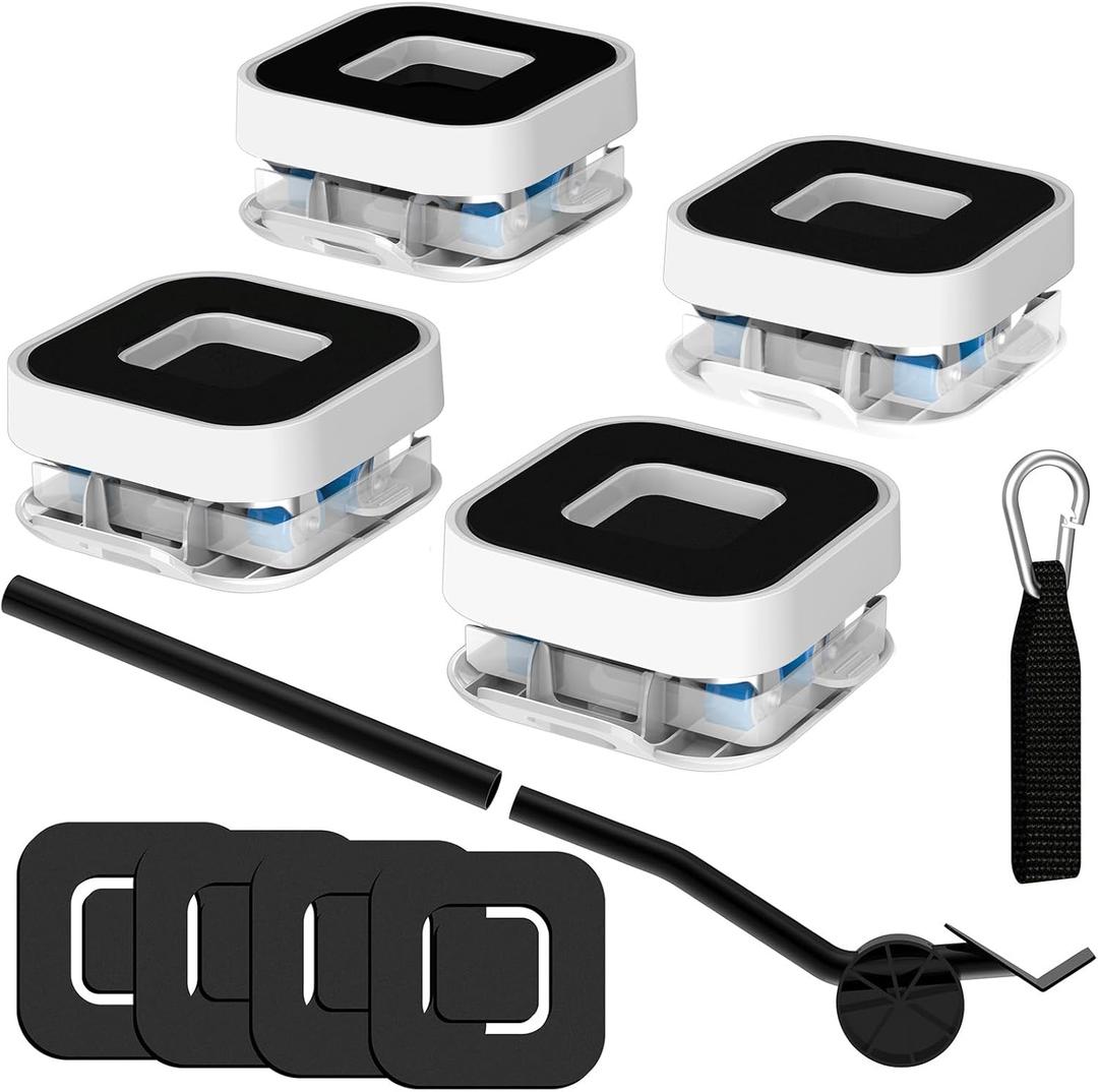 New Upgraded Furniture Sliders for Hard Floors & Carpets, 2-in-1 Furniture Movers with Wheels, Furniture Dolly for Moving Heavy Duty Sofa, Bed, Appliance, Load Capacity Up to 750lb