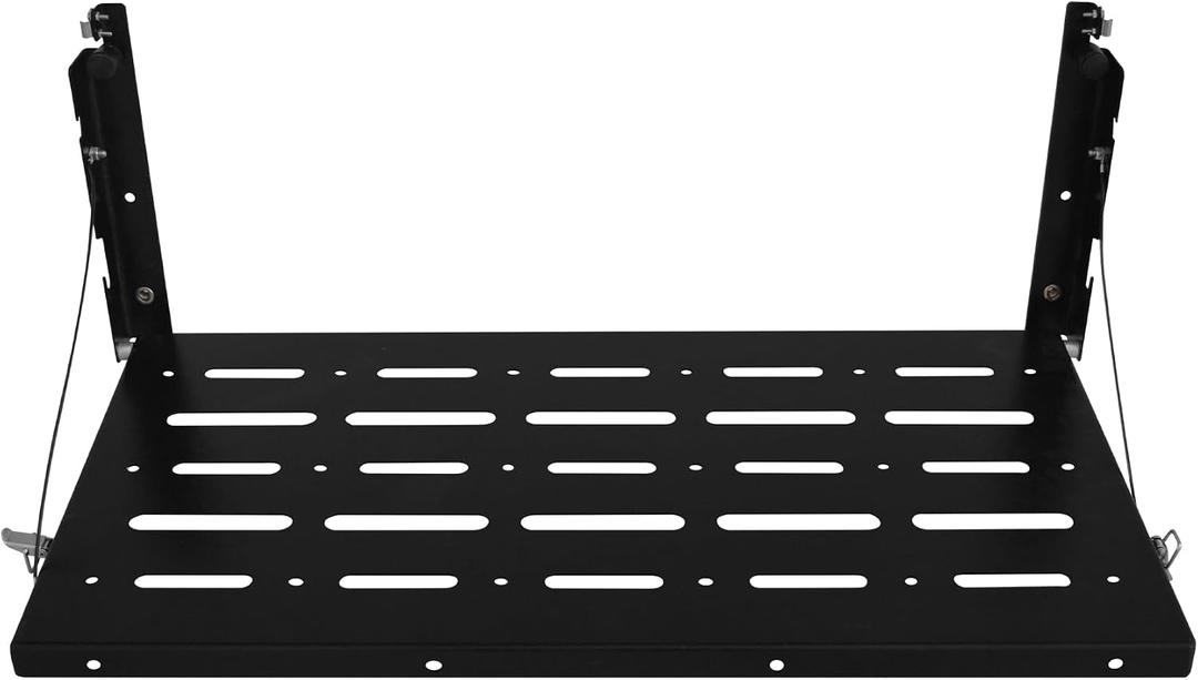Tailgate Table Rear Door Foldable Cargo Shelf Replacement for JK JKU Jeep Wrangler 2007-2018 Parallel Luggage Molle Panel Camping Cargo Storage Rack Support up to 75lbs (Single Board)
