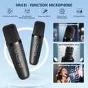 Karaoke Machine for Kids Adults, Portable Bluetooth Speaker with 2 Wireless Microphones, Portable Speaker Mini Karaoke Microphone for Home Party Birthday Gift for Girls Boys