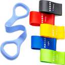 Resistance Bands for Working Out 6 Pack Resistance Bands for Arms,Elastic Pilates Flexbands for Physical Therapy Yoga, Stretch Exercice Loop Bands for Booty Legs