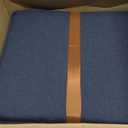 Klear Vu Porch Rocking Chair Cushion Set for Indoor and Outdoor Use, Assembled in The USA, Easy to Clean Stylish Seat and Back Pads with Fabric Ties, 20" x 17" x 2", Solid Indigo