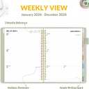 2 x SUNEE 2026 Planner, Weekly and Monthly Calendar Planner 9"x11.2"- 12 Month (January 2026 - December 2026), Vegan Leather Cover, Pocket, Bookmark, Notes, Monthly Tab, Sage Green