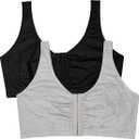 Fruit of the Loom Women's Multi-Pack Front Closure Cotton Bra