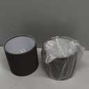 LAMPWELL KETTE Clip-on Pleated Fabric Lamp Shades for for Table Chandelier Wall Lamp,Set of 2,Small Drum,5.4"5.4"H5.2",TC fabric,Handmade,Modern Trendy Decorative,ONLY FOR CANDLE BULB,Slate