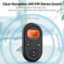 Personal Pocket Radio AM/FM Portable, Rechargeable Transistor Radio with Best Reception, Long Battery Life, Stereo Headphones, Sleep Timer, Backlit