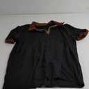 Aulemen Men's Zipper Polo Shirt Casual Short Sleeve Classic Golf Shirts V Neck Quarter Zip Black 3X-Large