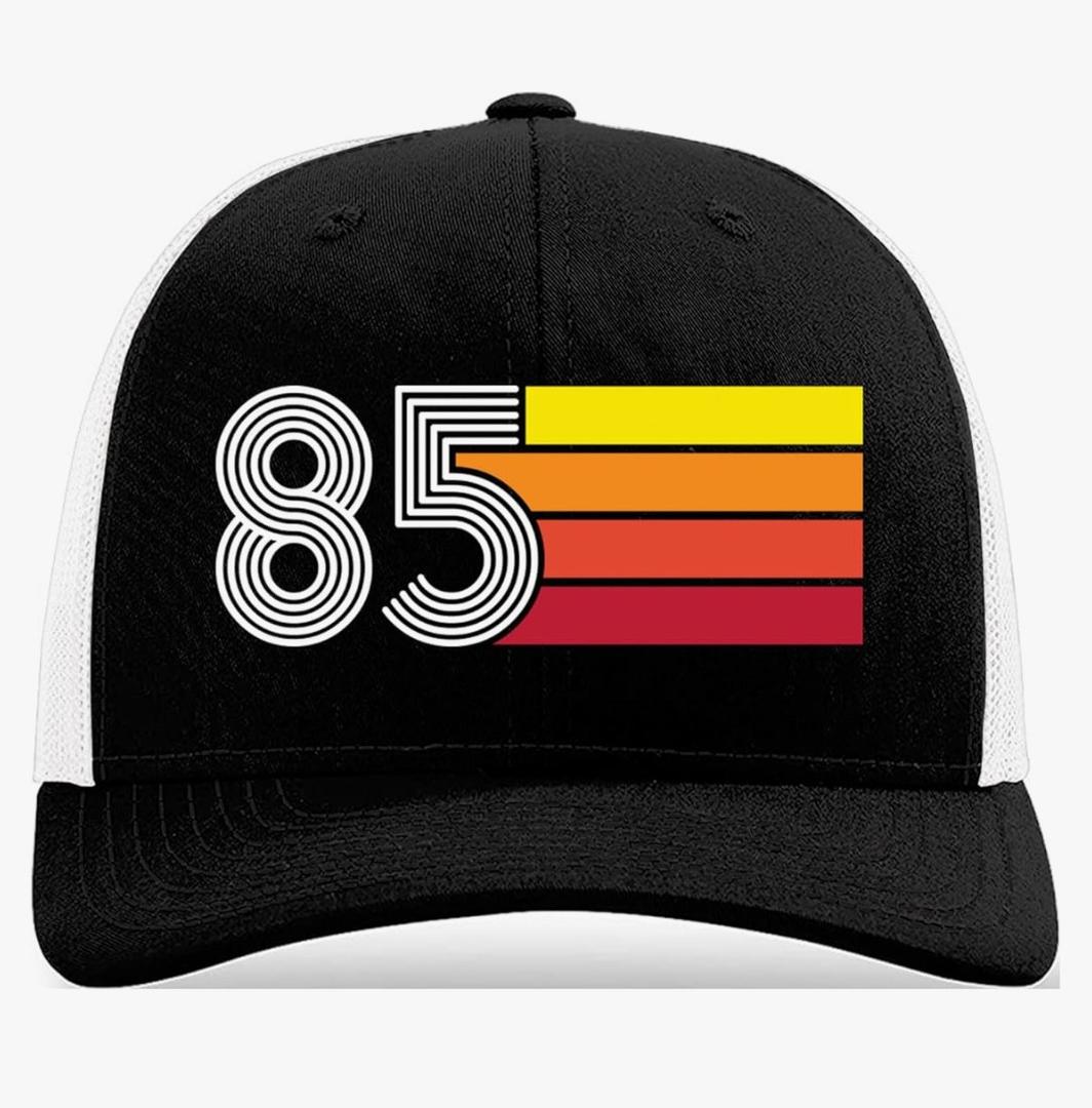 NewEleven 40th Birthday Gifts for Men Women – 1985 Retro Trucker Hat, Funny Birthday Gift for Dad, Husband, Mom, Wife – Vintage 40 Year Old Party Hat