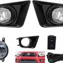 Fog Lights Clear Lens For 2012-2015 Toyota Tacoma Pickup Truck | H11 12V 55W Halogen Bulb Front Driving Lamps |Switch and Wiring Kit |81220-06070/28-44554-C