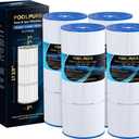 POOLPURE Pool Filter Replaces PA56L, PA56L-PAK4, Unicel C-7456, Hayward CX481-XRE, CX481-XRE, SwimClear C2030, 4 PACK