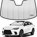 2023-2026 RX Windshield Sun Shade Compatible for 2023-2026 Lexus RX350 / RX350h / RX450h+ / RX500h Front Upgraded 6 Layers Accordion-Folding Sun Visor with Storage Bag Keep Interior Cool