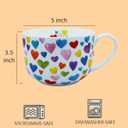 Large 24oz Coffee Cups Soup Mugs with Handles Traditional Large Cup Large Bone China Coffee Mugs Cup for Soups Cereals