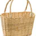 ZEAYEA Wicker Picnic Basket with Handle, Oval Woven Willow Basket, Wicker Storage Gift Basket for Easter, Halloween, Christmas, Egg and Flower Gathering