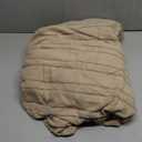 H.VERSAILTEX Stretch Futon Slipcover Armless Sofa Cover Furniture Protector Without Armrests Slipcover Soft with Elastic Bottom for Kids, Spandex Jacquard Modern Stripe Design, Sand