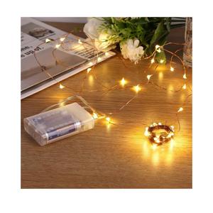 Sanniu Fairy Lights Battery Operated, 2 Packs Mini Battery Powered Copper Wire Starry String Lights for Christmas,Bedroom, Parties,Wedding,Indoor,Home Decoration (5m/16ft Warm White)