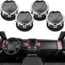 4 PCS Dashboard Air Conditioning AC Heater Vent Interior Set silver Compatible with Ford F250 F350 F450 F550 2011-2016 Replaces DC3Z-19893-BA DC3Z19893BA