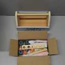 M MEEPO Wooden Toddler Tool with Box, Play Construction Toy Tool Bench with Basket