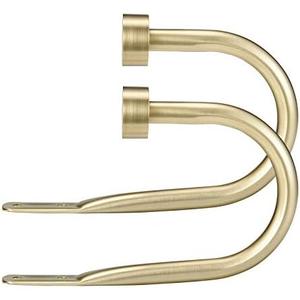 Premium Curtain Holdback, Quality Metal Decorative Curtain Holdbacks with Zinc Alloy Cap Finials,Rust-Proof, Set of 2 Window Curtain Holdbacks,Brass