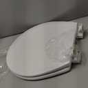 BEMIS 500EC 390 Toilet Seat with Easy Clean & Change Hinges, 1 Pack Round, Cotton White