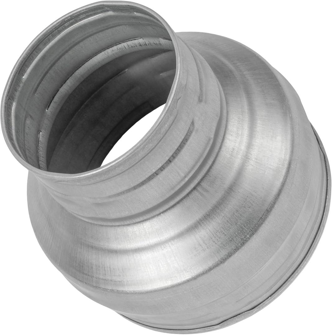 Vent Systems 5" Inch to 3" Inch Duct Reducer Adapter Connector Fitting Pipe Increaser Reducer Cone for HVAC Ventilation Systems, Exhausts and Grow Tents. (Galvanized Steel, 125 to 80 mm)