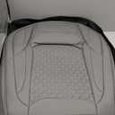 CAR PASS Quilting Faux Leather Seat Covers Full Set, Waterproof Deluxe PU Premium Auto Seat Cover, Breathable Seat Covers Universal Fit for Most Sedan SUV Van Small Truck, Airbag Compatible All Gray