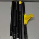 Squeegee Broom for Floor, 18'' Heavy Duty Rubber Wiper with 60'' Long Handle for Bathroom Tile, Garage Concrete, Deck, Shower Glass, Window Cleaning (Yellow)