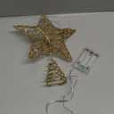Luminous Christmas Tree Topper Star Gold Five-Pointed Lighted Xmas Tree Decor with Box for Festive Holiday Decorations and Party Atmosphere
