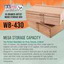 U.S. Art Supply 10-Drawer Artist Tool Supply Box with 5 Compartments per Drawer - Hardwood Art Box for Artist Supplies, Brushes, Pencils, Erasers, Tool Storage Organizer Case