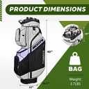 Golf Cart Bag, 14-Way Top Divider with Multiple Storage Pockets, Handles and Rain Cover, Lightweight & Durable Golf Bag for Men, Cart-Friendly Design