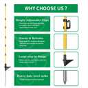 50 Inches Fiberglass Step in Electric Fence Posts,Temporary Fence Stakes for Cows,Sheep and Animals Fence,Snow Fence, Garden Protection,Portable Fence Ideal for Electric Fencing-20 Posts