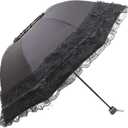 Vintage Parasol Gothic Umbrella, Folding Lace Parasol Princess Lace Parasol Umbrella UV Protection Umbrella,for Cosplay Party Decoration