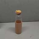 34oz Glass Water Bottles with Silicone Sleeve, BPA Free Water Bottle Glass with Leak-Proof Lid, Reusable Water Bottle for Hot & Cold, Ideal for Hiking Travel Gym office (Pink)