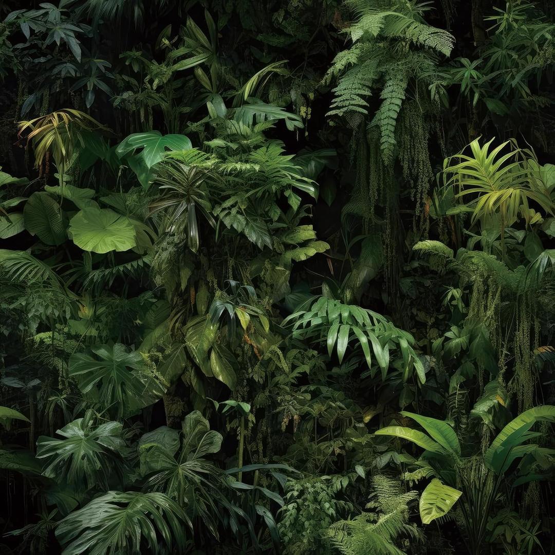 FunStick Dark Green Tropical Wallpaper Peel and Stick Jungle Leaf Wallpaper for Bedroom Bathroom Kids Room Removable Black Green Tropical Contact Paper for Wall Murals Cabinets Waterproof 17.5"x118"