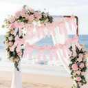 2-Strings 6.5ft Pink Bows Garland Banner, Pre-Strung Bow Party Decorations for Coquette Birthday, Bachelorette Party, Girly Pink Party Supplies, Baby Shower, Bridal Shower