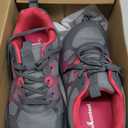 Women's Orthopedic Diabetic Wide Running Shoes: Comfortable Casual Arch Support Plantar Fasciitis Orthotic Sneakers, High Arch Swollen Work Tennis Sports Shoes for Foot and Heel Pain Relief (9.5 Wide, K2-rose Red Gray)