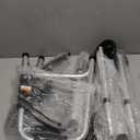 Folding Walkers for Seniors with 2 Skis and 5" Wheels, Lightweight Adult Rolling Walker, Supports Up to 350 Pounds, Adjustable Height, Aluminum Standard Walker, Silver