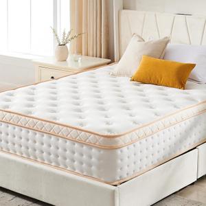 10 Inch Full Mattress, Medium Firm Hybrid Mattress with Gel Memory Foam & Pocketed Coils, CertiPUR-US Certified, Pressure Relief, Motion Isolation, 100-Night Trial, 80 x 60" x 10"