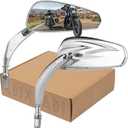 Motorcycle Chrome Rear view Mirrors for Sportster Road King Street Electra Glide Road Glide Dyna Softail 1982-2024(Chrome)