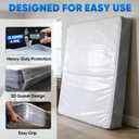TICONN 2PK Plastic Mattress Bag for Moving Storage, Waterproof Mattress Protector Cover, Heavy-Duty Mattress Moving Supplies (4 mil, Queen)
