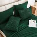 Andency Oversized Queen Comforter Set 7 Piece Dark Emerald Green - Bed in a Bag Oversized Queen Boho Lightweight Fluffy Tufted Bedding Sets with Comforter, Sheets, Pillowcases & Shams
