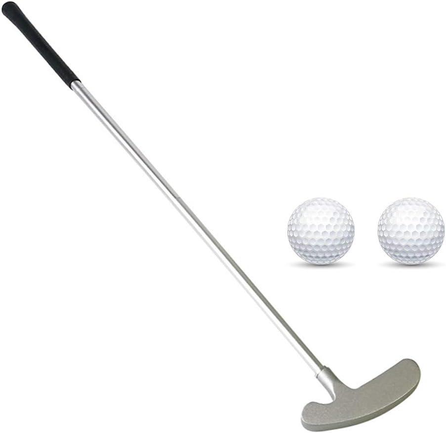 Golf Putter, Two Ways Golf Putters for Men Right/Left Handed-Indoor/Outdoor Mini Kids Club Golf Set-Sturdy Putter Shaft with 2 Plastic Practice Golf Balls for Any Putting Green Mat Home Office