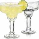 Margarita Glass Yucatan Style Set of 2-13.5oz Uniquely Shaped, Thick Stems, An Elegant Appeal! Their Bold Sombrero-Inspired Shape Takes You South-of-the-Border. Sturdy Glasses are a Classic Choice 2