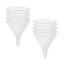 10 Pcs 120mm/4.72inch Plastic Funnels Clear Filter Liquid Oil Transfer Funnels for Kitchen Liquid Spices Powder Lotion