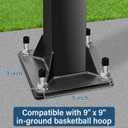 Basketball Hoop Anchor Kit 7” or 9", Universal Fit Ground Anchor Kit, Basketball Mounting Kit for Easy Relocation and Compatible with All Basketball Goals