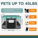Paw Ballet Foldable Pet Kitten Playpen, Upgrade Waterproof Portable Dog Cat Playpen Kennel Tent for Small Cat Dog, Retractable Shade Cover, Indoor Outdoor Use for Small Pet.