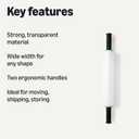 Amazon Basics Strong Transparent Stretch Wrap Film Roll for Moving, Shipping and Storing, Furniture Wrapping, 15" x 1000 ft, Two Ergonomic Handles, Clear, 1 Roll