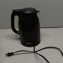 KRUPS: 1.5L Electric Kettle, Cool Touch Stainless Steel Interior, 1500 Watt, Fast Boiling, one cup in 80 seconds, Double Wall, Fast Boiling, Auto Off, Keep Warm, Cordless Black (1.6 Quarts)