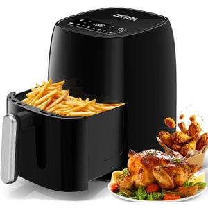 OSTBA 4.5QT Air Fryer, LED Touch Screen, 6 Presets, Fast Oil-Free Cooking, Adjustable Temp & Timer, Dishwasher Safe Nonstick Basket, Compact Family Size